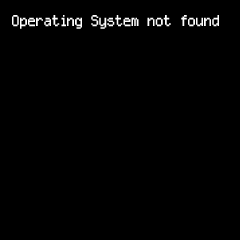Operating System not foundと表示され、先に進まない