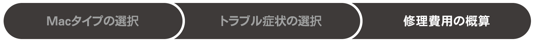 Mac修理症状別の料金概算 Step3 「MacBook 正常に起動しない - 何も表示されない」の概算