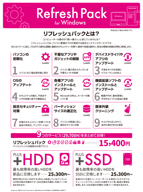 リフレッシュパック