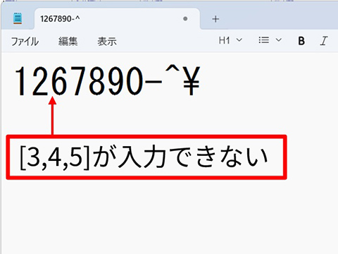 VAIO 入力できないキーがある