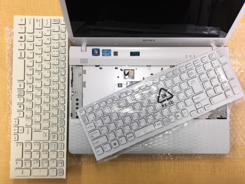 一部キーボードが効かないVAIOのキーボード交換修理事例